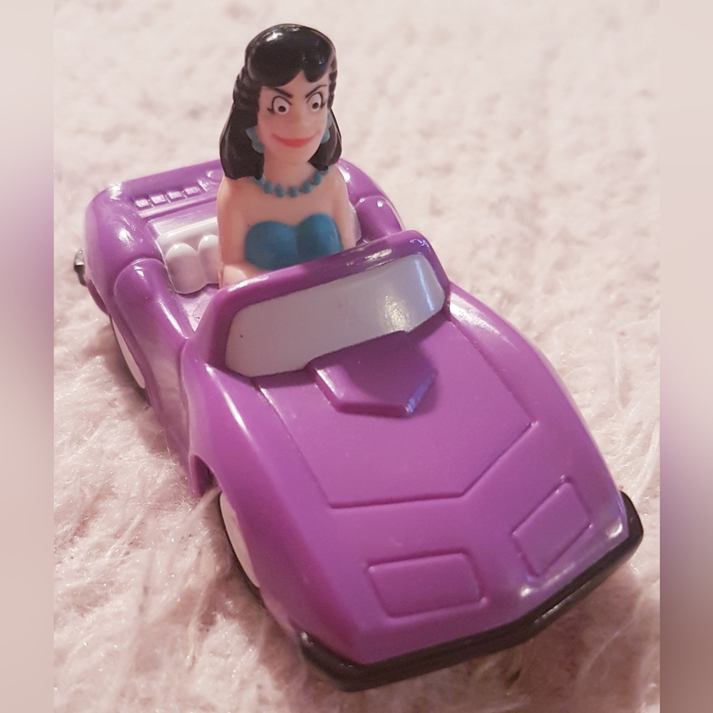 1991 Veronica Lodge Figure Archie Comics Burger King Pull Car Toy Vintage